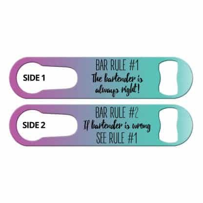 Bar Rules Inked Bartender Speed Opener