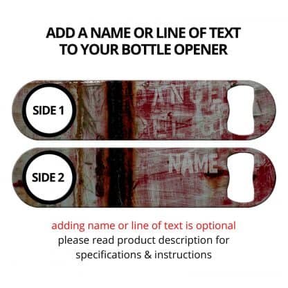 Danger Red Grungy Speed Opener With Personalization