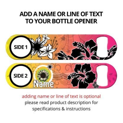 Tropical Flowers Flat Speed Opener With Personalization