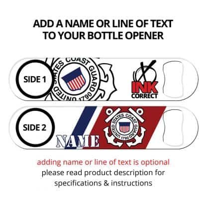 U.S. Coast Guard Military Flat Speed Opener With Personalization