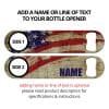 Grungy American Flag Patriotic Bartender Flat Speed Opener With Personalization
