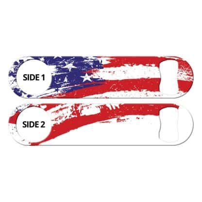 Painted American Flag Bartender Flat Speed Opener