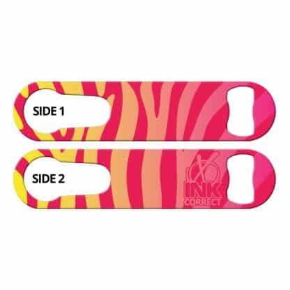 Zebra Glam Sunrise Flat PSR Bottle Opener