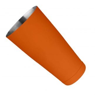 Neon Orange Stainless Steel 28 oz Cocktail Shaker With Weighted Bottom