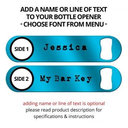 Metallic Blue Naked Speed Opener With Name Personalization