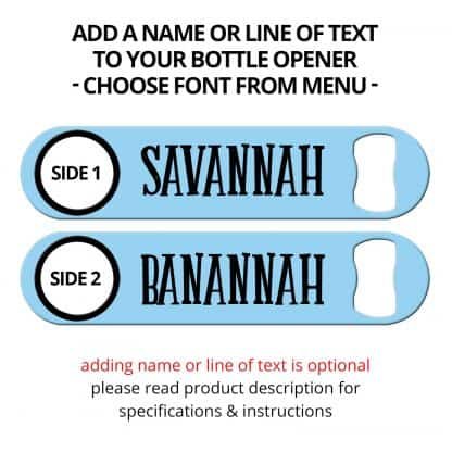 Light Blue Naked Speed Opener With Name Personalization