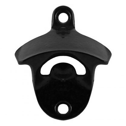 Black Stationary Cast Iron Wall Mounted Bottle Opener