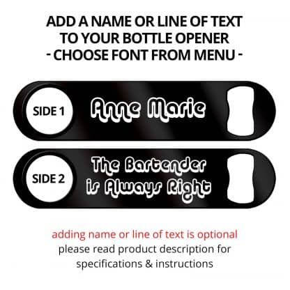 Black Naked Speed Opener With Name Personalization