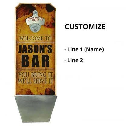 Serve It Wall Mounted Bottle Opener Personalizing Instructions