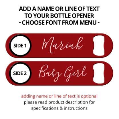 Burgundy Naked Speed Opener With Name Personalization