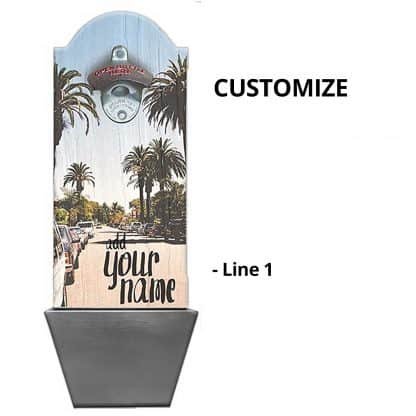 Cali Palms Wall Mounted Bottle Opener Personalizing Instructions