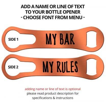 Metallic Copper Naked V-Rod Opener With Name Personalization