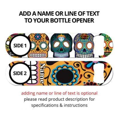 Day of the Dead Sugar Skulls Flat Speed Opener With Personalization