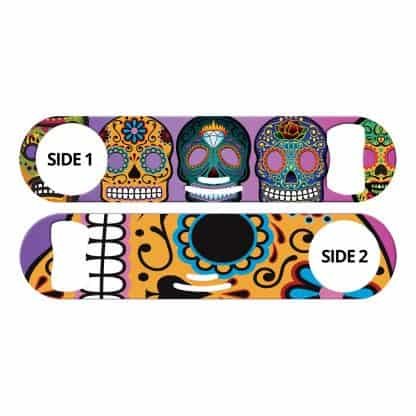 Day of the Dead II Sugar Skulls Flat Strainer Bottle Opener