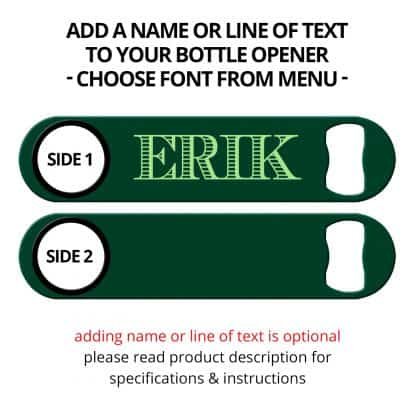 Forest Green Naked Speed Opener With Name Personalization