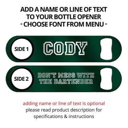 Metallic Forest Green Naked Speed Opener With Name Personalization