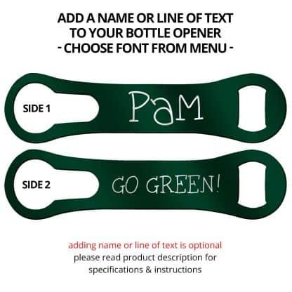 Metallic Forest Green Naked V-Rod Opener With Name Personalization