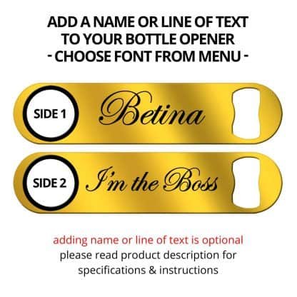 Metallic Gold Naked Speed Opener With Name Personalization