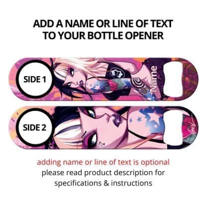 Commissioned Art Lady Note Flat Speed Opener With Personalization