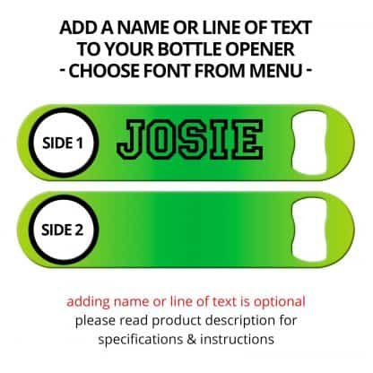 Lime Green Naked Speed Opener With Name Personalization