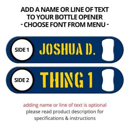 Navy Blue Naked Speed Opener With Name Personalization