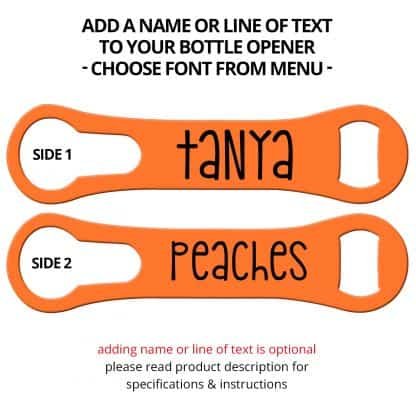 Neon Orange Naked V-Rod Opener With Name Personalization