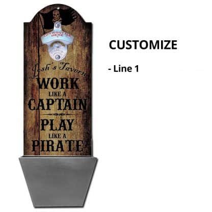 Play Like A Pirate Wall Mounted Bottle Opener Personalizing Instructions