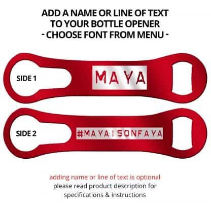 Metallic Red Naked V-Rod Opener With Name Personalization