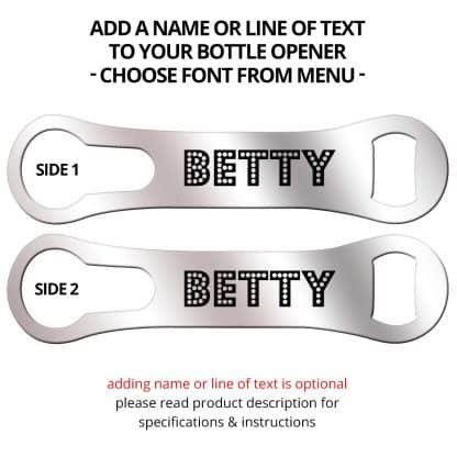 Metallic Silver Naked V-Rod Opener With Name Personalization