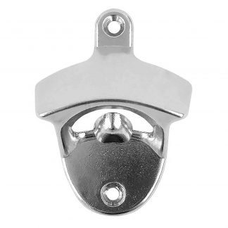 Standard Stationary Wall Mounted Bottle Opener with Silver Finish
