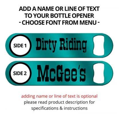 Metallic Teal Naked Speed Opener With Name Personalization