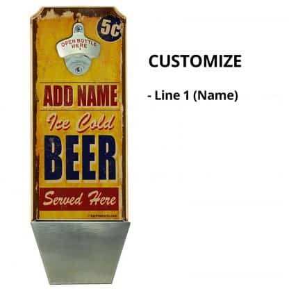 Wall Mounted Bottle Opener Personalizing Instructions