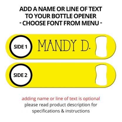 Yellow Naked Speed Opener With Name Personalization