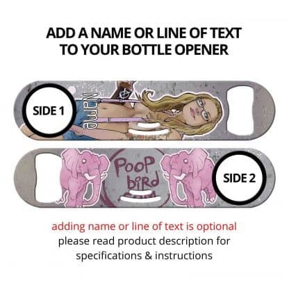 Elephant Jack Commissioned Art Strainer Bottle Opener With Personalization