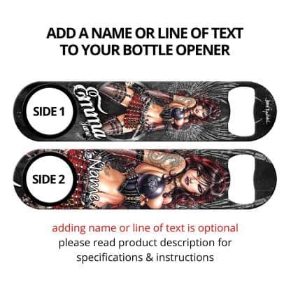 Emma Dragon Tattoo Girl Commissioned Art Speed Bottle Opener With Personalization