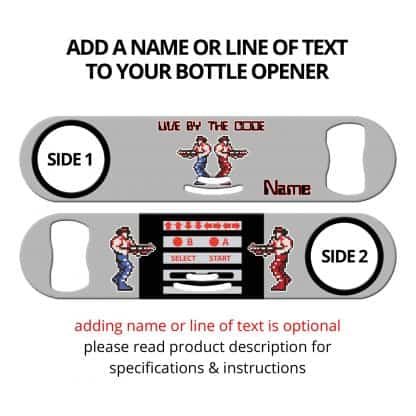 Live by the Code Strainer Bottle Opener With Personalization