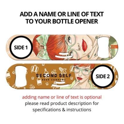 Manic Pixie Dream Girl Second Self Commissioned Art Strainer Bottle Opener With Personalization