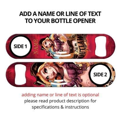 Outlaw For You Commissioned Art Strainer Bottle Opener With Personalization