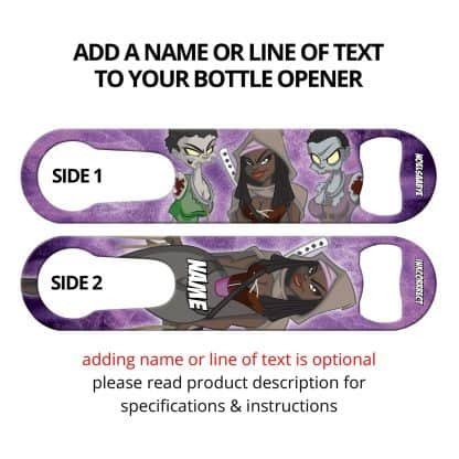 Pet Friendly Zombies Commissioned Art PSR Bottle Opener With Personalization