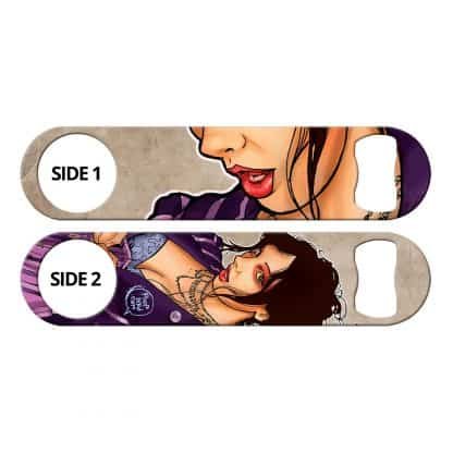 Pretty In Purple Flat Speed Bottle Opener by Professional Artist Mike Groves