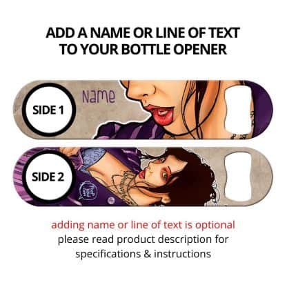 Pretty In Purple Commissioned Art Speed Bottle Opener With Personalization