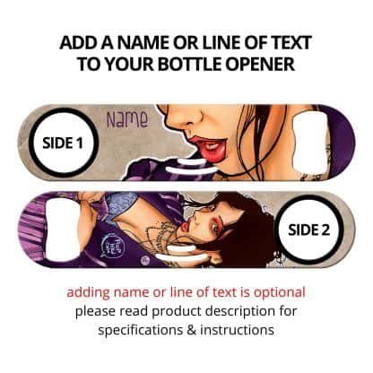 Pretty In Purple Commissioned Art Strainer Bottle Opener With Personalization