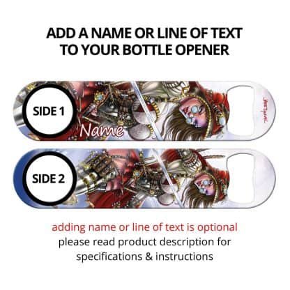 Red Steam Commissioned Art Speed Bottle Opener With Personalization