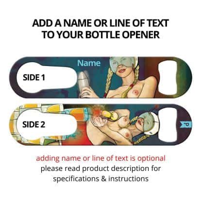 Retro Futuristic Commissioned Art PSR Bottle Opener With Personalization