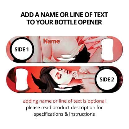 Seduction of Lucy Vampire Girl Commissioned Art Speed Strainer Bottle Opener With Personalization