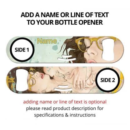 Self Portrait Commissioned Art Strainer Bottle Opener With Personalization