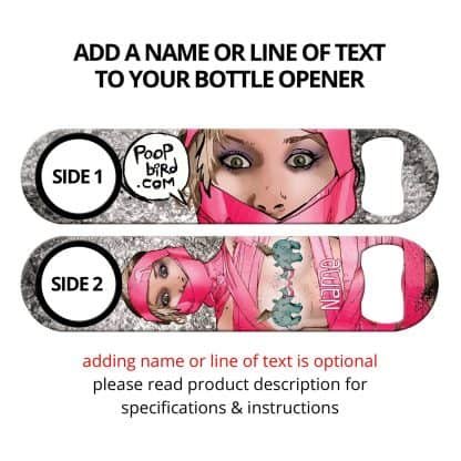 Silent Pink Commissioned Art Speed Bottle Opener With Personalization