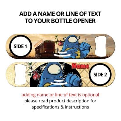 Train Man Commissioned Art Strainer Bottle Opener With Personalization