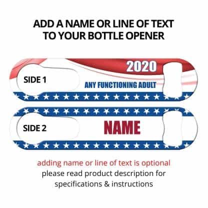 Functioning Adult Elections 2020 PSR Bar Blade with Personalization