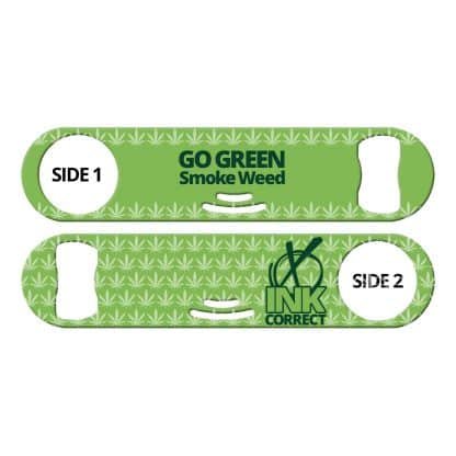 Go Green Smoke Weed Strainer Bottle Opener